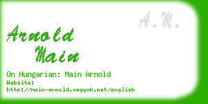 arnold main business card